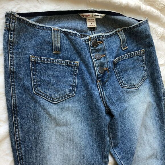 Abercrombie & Fitch Y2K Low Rise Patch Pocket Denim Jeans - Women’s 4 - Picture 7 of 8